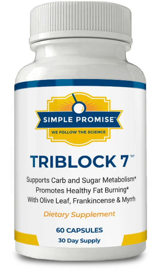 TriBlock 7 dietary supplement bottle with 60 capsules